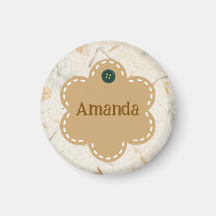 Íman Fronteira marrom-fria-doce e fofinha personalizada