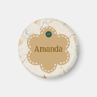 Íman Fronteira marrom-fria-doce e fofinha personalizada