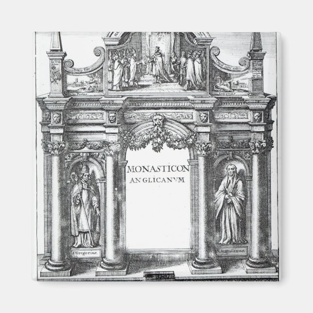 Íman Frontispício ao "Monasticon Anglicanum" (Frente)