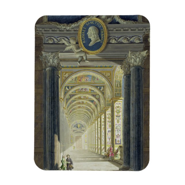 Íman Frontispício com retrato de medalhão de Raphael (Vertical)