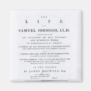 Íman Frontispício, 'da vida de Samuel Johnson