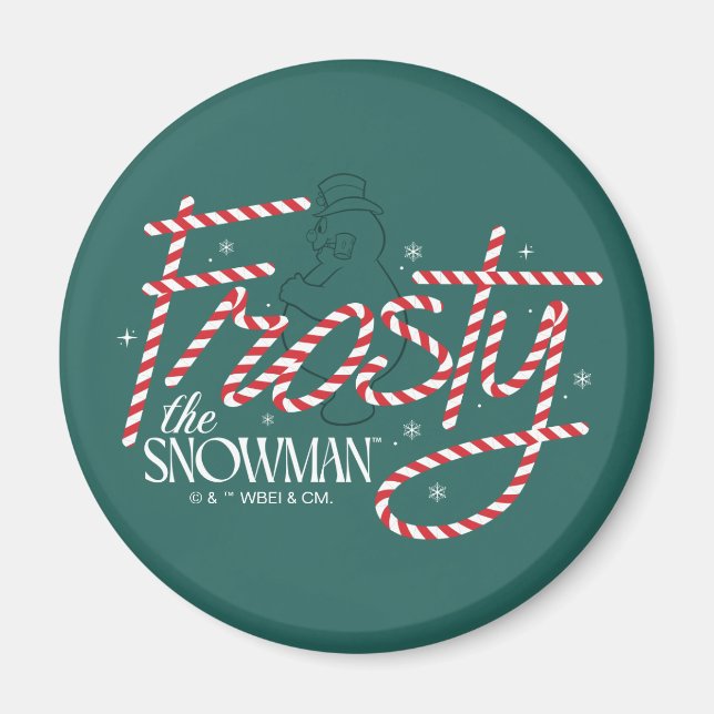 Íman Frosty the Snowman Candy Cane Logo (Frente)