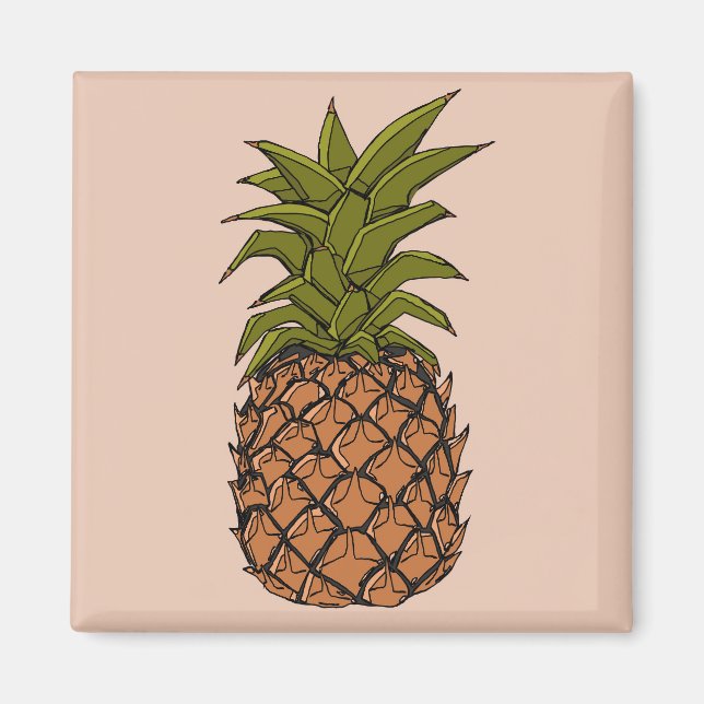 Íman Fruta Abacaxi Vintage (Frente)