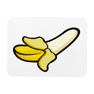 Íman Fruta Banana Descascada Cartoon