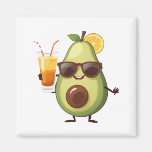 Íman Fruta de Bebidas Tropicais de Férias Animadas