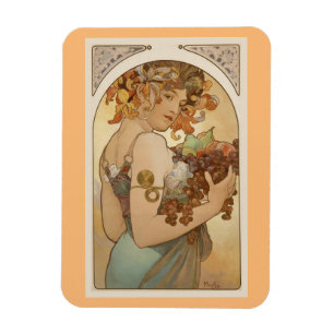 Íman Fruta de Nouveau Jugendstil Alfons Mucha das belas