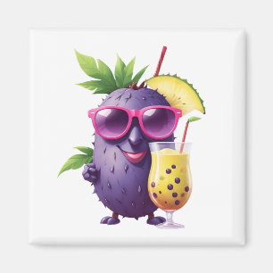 Íman Fruta Divertida Festa animada de Vacinação Tropica