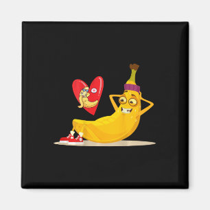 Íman Fruta Engraçada Banana Fazendo Arte Bêbada Sentada