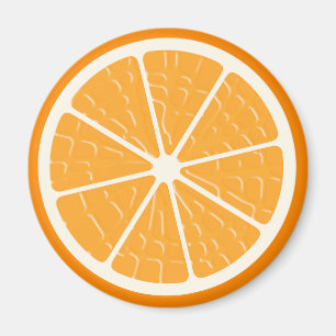 Íman Fruta Estriada Laranja
