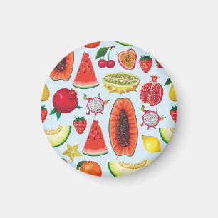 Íman Fruta Exótica: Trendy Impressão Invisível.