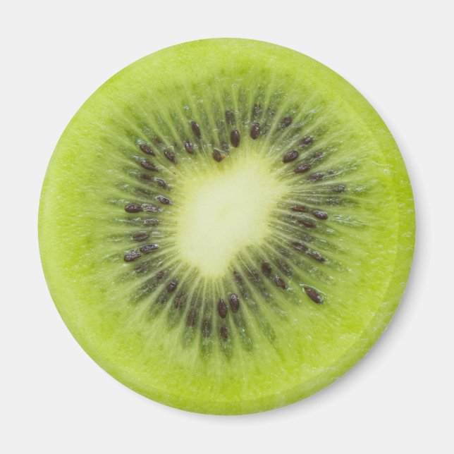 Íman Fruta fresca de kiwi. Fechamento de fatias redonda (Frente)