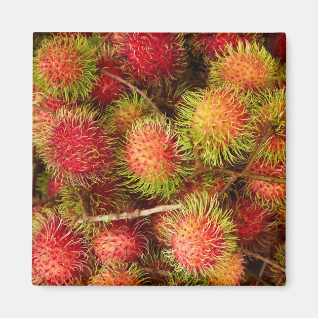 Íman Fruta Rambutan no mercado Can Duoc (Frente)
