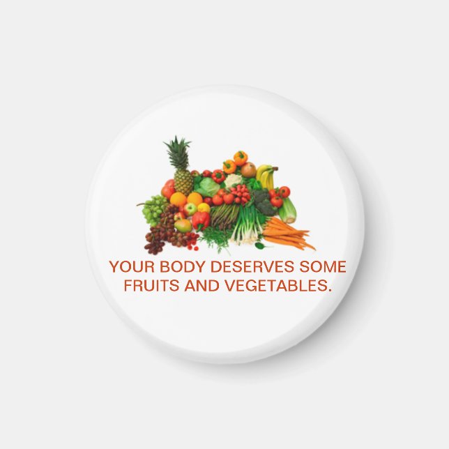 Íman Fruta & Vegetable Customized Magnet. Coma Saudável (Frente)