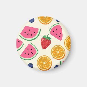 Íman Frutas Coloridas de Verão Melancia Laranja
