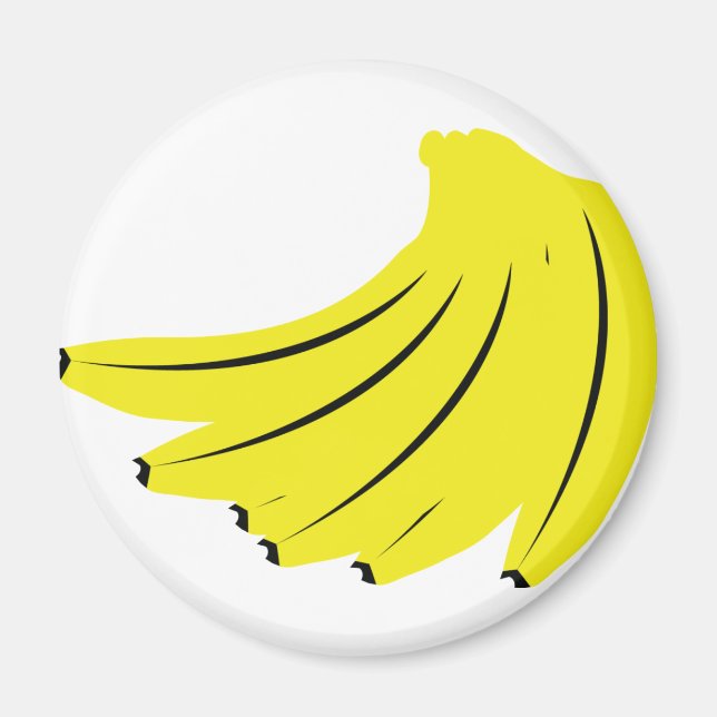 Íman frutas de bananas amarelas (Frente)