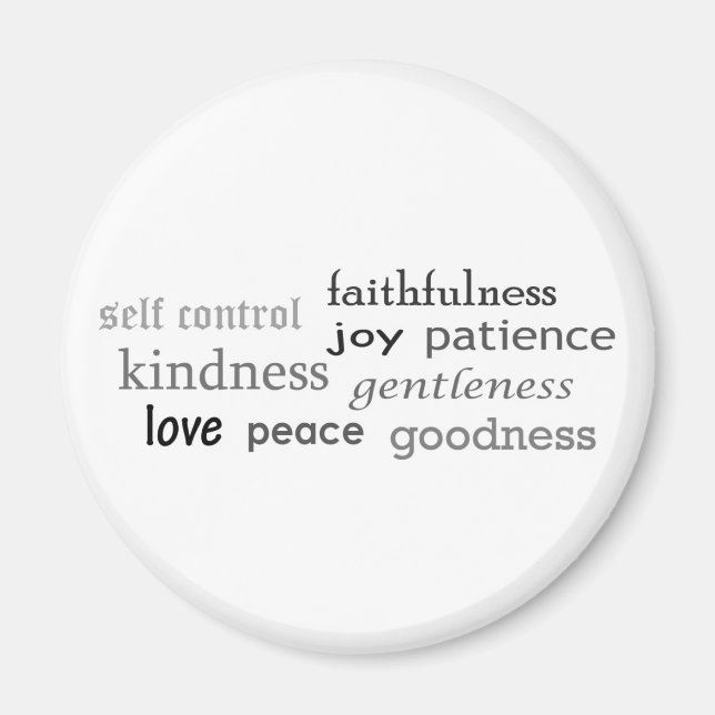 Íman Frutas do Espírito, Galatianos 5:22-23 (Frente)
