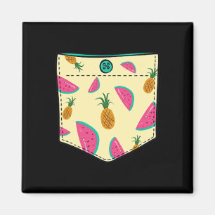 Íman Frutas Tropicais No Bolso Kawaii Férias Havaianas