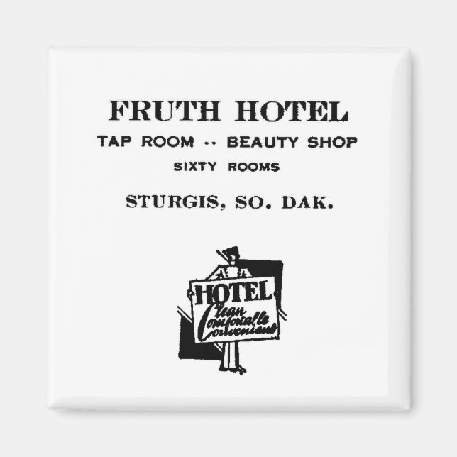 Íman Fruth Hotel, Sturgis, S.D., Magnet (Frente)