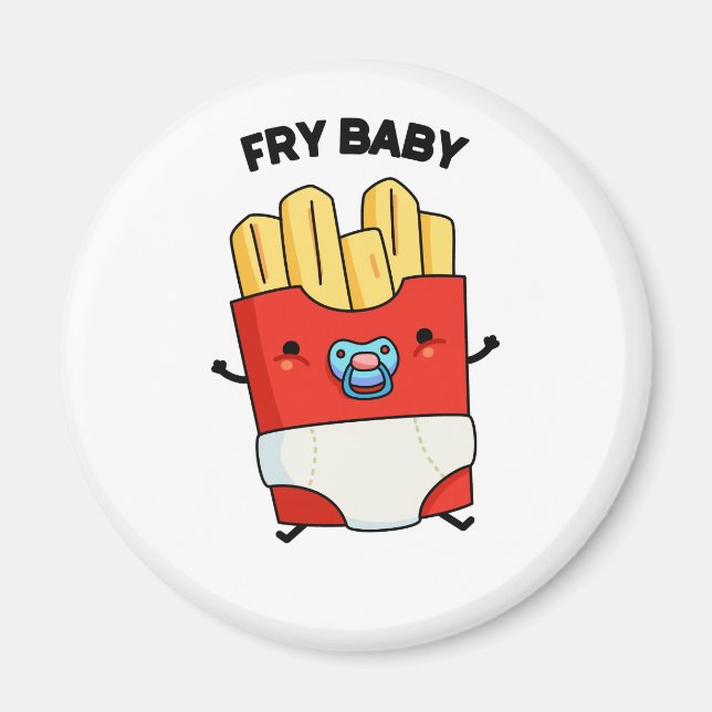 Íman Fry Baby Engraçado Fries Franceses (Frente)