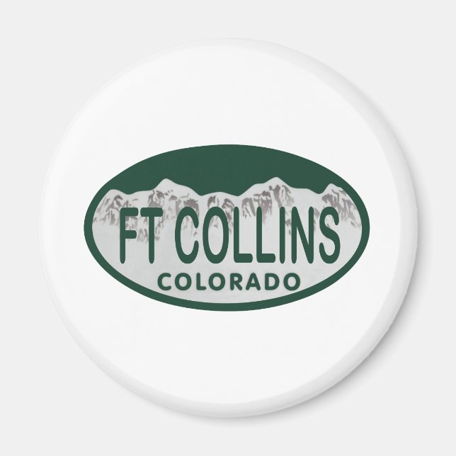 Íman Ft Collins license oval (Frente)