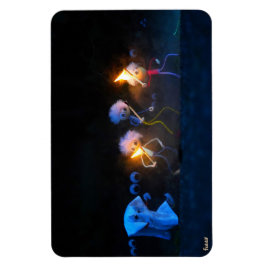 Íman Fubby's op spooktocht, halloween grap.