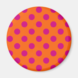 Íman Fuchsia bolinhas em laranja