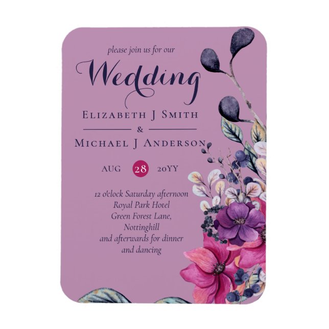 Íman Fuchsia Dreams coordena sábio e cor-de-rosa profun (Vertical)