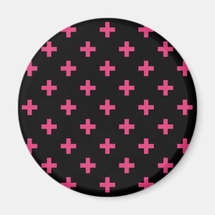 Íman Fuchsia polka cruza a preto