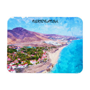 Íman Fuerteventura Canaries Vintage Watercolor