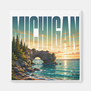 Íman Fuga Cênica Costeira dos Grandes Lagos de Michigan