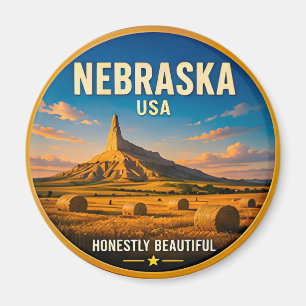 Íman Fuga Cênica pelas Planícies Douradas de Nebraska �