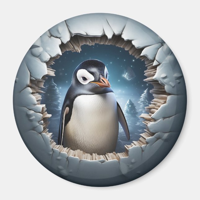 Íman Fuga de pinguins 3D (Frente)