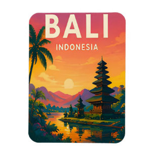 Íman Fuga para a Ilha do Templo Tropical de Bali Indoné