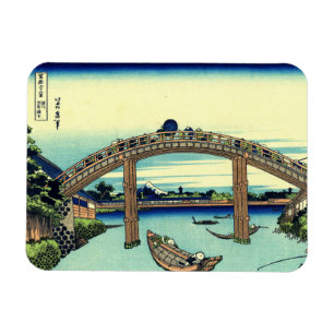 Íman Fuji visto através da ponte de Mannen em Fukagawa