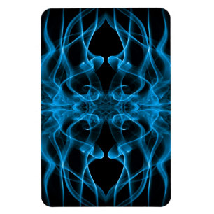 Íman Fumaça Azul Simétrica Minimalista Preta