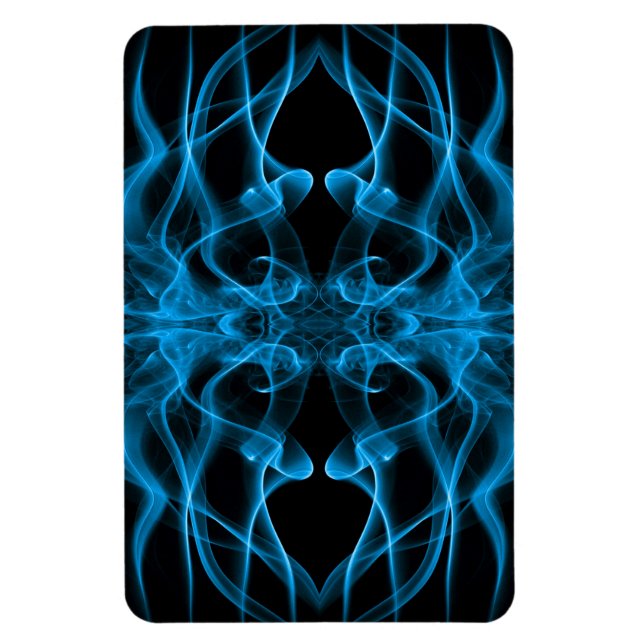 Íman Fumaça Azul Simétrica Minimalista Preta (Vertical)