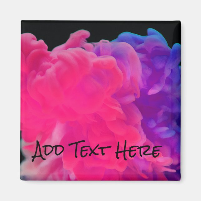 Íman Fumaça digital rosa e roxa (Frente)