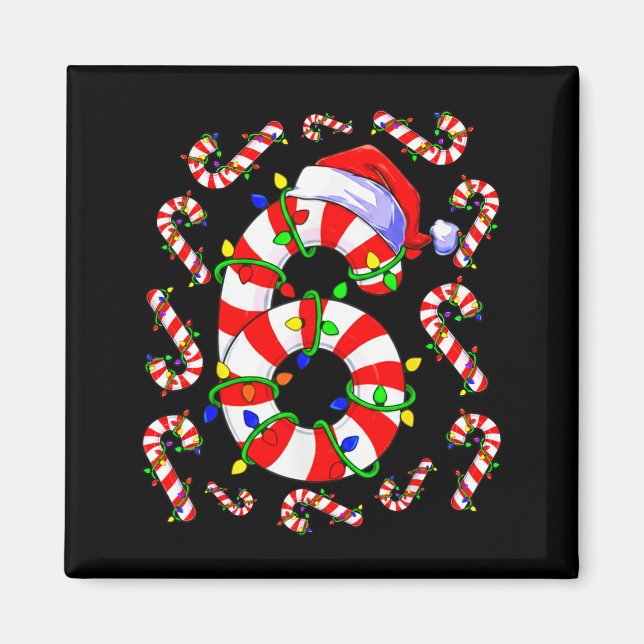 Íman Fun Six Seven 6 7 Meme Design Couples Christmas Ca (Frente)