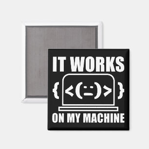 Íman Funciona no meu computador Engraçado Coder e Progr