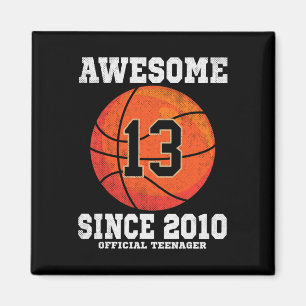 Íman Funcionário de 13 Birthday Basball Fan, 13 anos