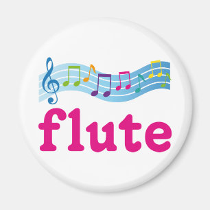 Íman Funcionarios de música colorida Flute Design Gift