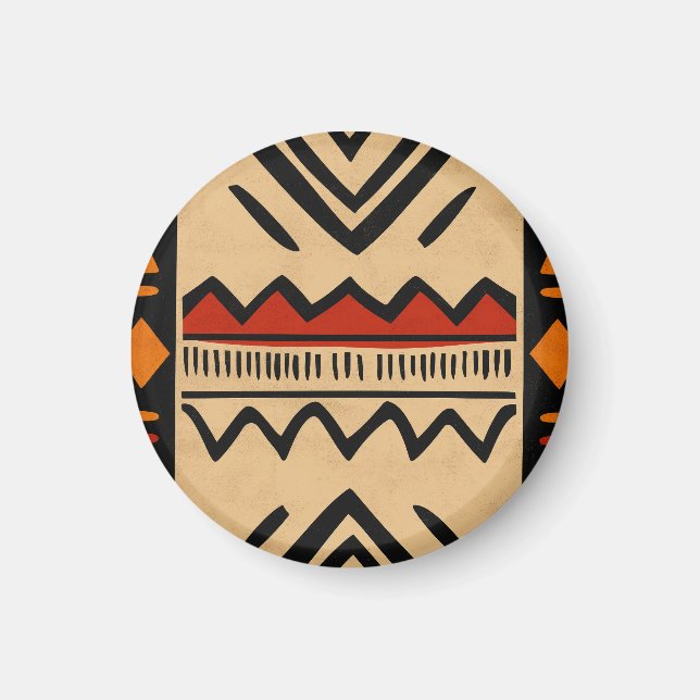 Íman Fundo africano em cores quentes (Frente)