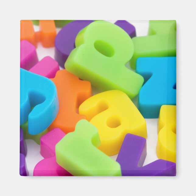 Íman fundo alfabético de letras (Frente)