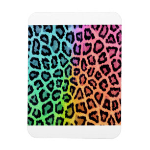 Íman fundo arco-íris leopardo