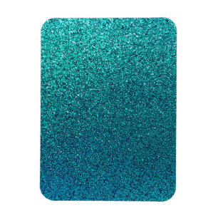 Íman Fundo Azul Azul Turquoise Faux Azul