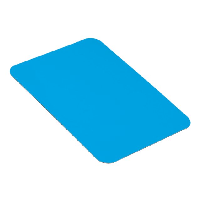 Íman Fundo Azul Ciano Sólido | Estilo Minimalista de Ve (Lado Direito)