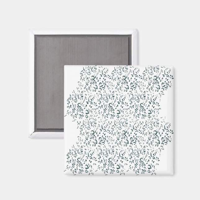 Íman fundo branco com muitas gotas de água (Front/Back)
