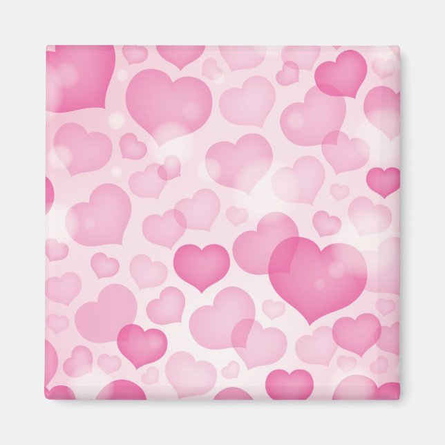 Íman Fundo com Corações (Frente)