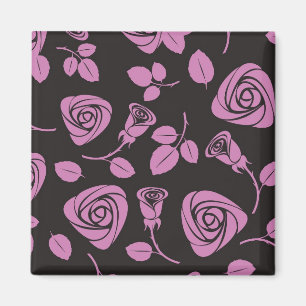 Íman Fundo cor-de-rosa floral