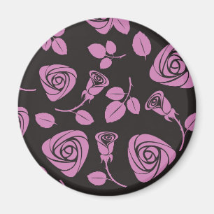 Íman Fundo cor-de-rosa floral